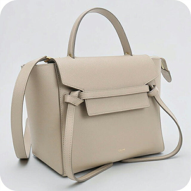 中古 セリーヌ ハンドバッグ レディース ブランド CELINE  ベルトバッグ マイクロ 18195 ベージュ USDCE120279011