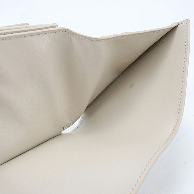 中古 セリーヌ 三つ折り財布 三折財布 コンパクト レディース ブランド CELINE トリオンフ スモール フラップウォレット 10D783DPV ベージュ USDCE120289011