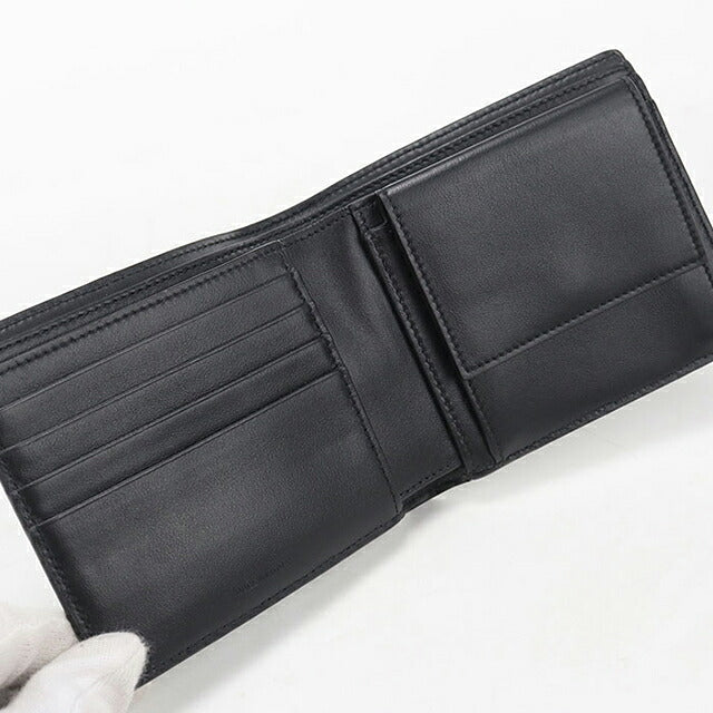 中古 セリーヌ 二つ折り財布 二折財布 コンパクト メンズ ブランド CELINE トリオンフキャンバス バイフォールドウォレット 10C872BQB.38NO ブラック USDCE120314011