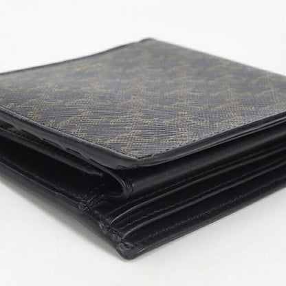 中古 セリーヌ 二つ折り財布 二折財布 コンパクト メンズ ブランド CELINE トリオンフキャンバス バイフォールドウォレット 10C872BQB.38NO ブラック USDCE120314011