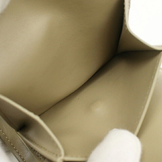 中古 セリーヌ 三つ折り財布 三折財布 コンパクト レディース ブランド CELINE トリオンフ スモール フラップウォレット 10D783DPV ベージュ USDCE120316011