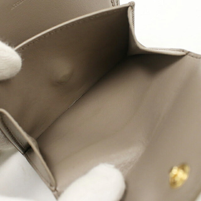 二手 Celine Trifold 钱包 Trifold 钱包 紧凑型女士品牌 CELINE Triomphe 小号翻盖钱包 10D783DPV 灰色 USDCE120524011