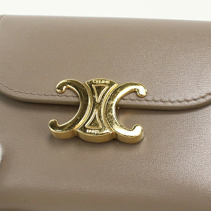 二手 Celine Trifold 钱包 Trifold 钱包 紧凑型女士品牌 CELINE Triomphe 小号翻盖钱包 10D783DPV 灰色 USDCE120524011