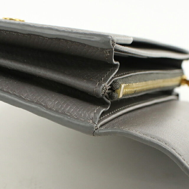 Used Celine long wallet bi-fold ladies brand CELINE large flap wallet 10B563BEL gray USDCE120530011