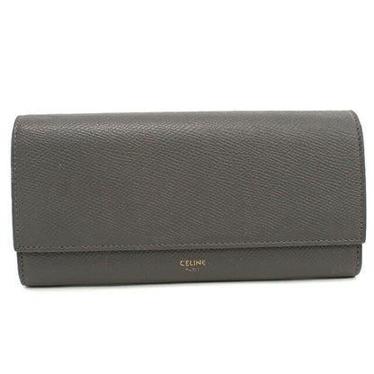 Used Celine long wallet bi-fold ladies brand CELINE large flap wallet 10B563BEL gray USDCE120530011