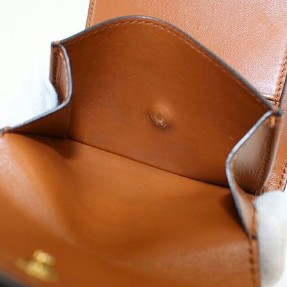 中古 セリーヌ 三つ折り財布 三折財布 コンパクト レディース ブランド CELINE トリオンフ スモール フラップウォレット CE12010D783 ベージュ USDCE120541011