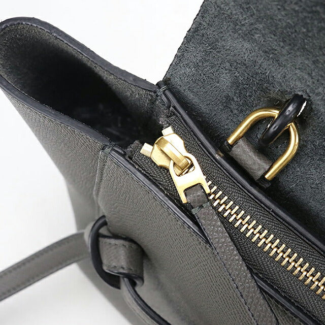 中古 セリーヌ ハンドバッグ レディース ブランド CELINE  ベルトバッグ マイクロ 18196 グレー USDCE120645011