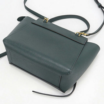中古 セリーヌ ハンドバッグ レディース ブランド CELINE  ベルトバッグ ナノ グリーン USDCE120689011