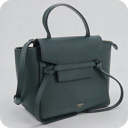 中古 セリーヌ ハンドバッグ レディース ブランド CELINE  ベルトバッグ ナノ グリーン USDCE120689011