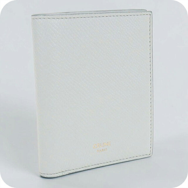 中古 セリーヌ 二つ折り財布 二折財布 コンパクト レディース ブランド CELINE  コンパクトウォレット 10E493GTH ブルー USDCE120723011