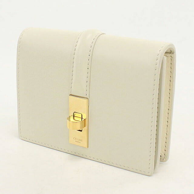 中古 セリーヌ 名刺入れ レディース ブランド CELINE 16(セーズ) カードホルダー ホワイト USDCE120759011