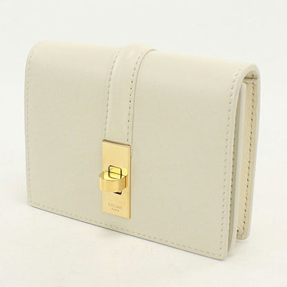 中古 セリーヌ 名刺入れ レディース ブランド CELINE 16(セーズ) カードホルダー ホワイト USDCE120759011