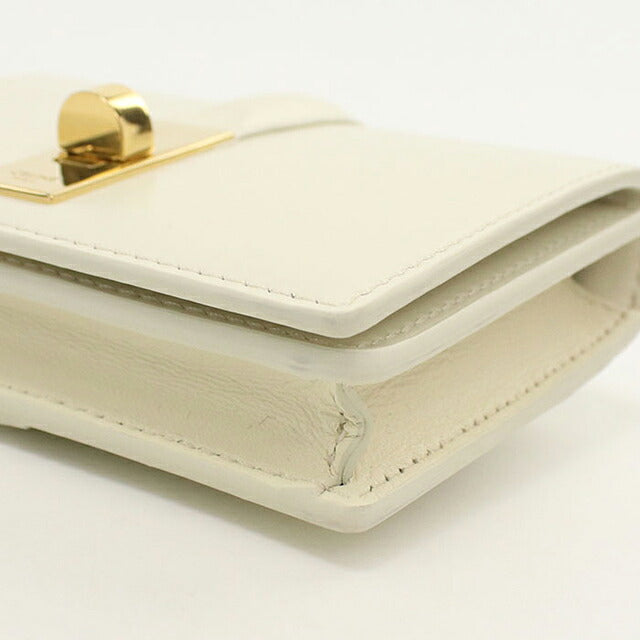 中古 セリーヌ 名刺入れ レディース ブランド CELINE 16(セーズ) カードホルダー ホワイト USDCE120759011