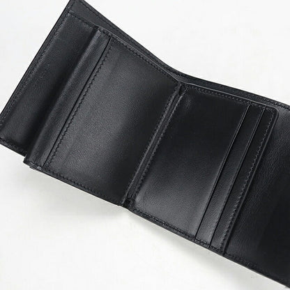 中古 セリーヌ 三つ折り財布 三折財布 コンパクト メンズ ブランド CELINE トリオンフ エンボス加工  10B573FQC.38SI ブラック USDCE120784011