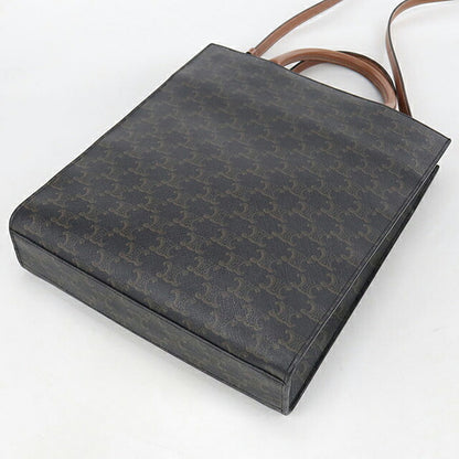 中古 セリーヌ トートバッグ レディース ブランド CELINE トリオンフキャンバス 2WAY スモール バーティカル カバ 191542BZK ブラウン USDCE121122011