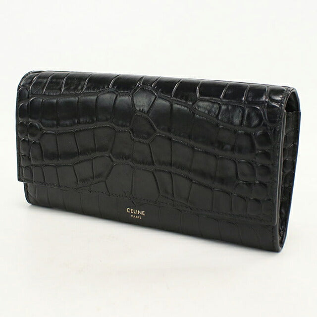 中古 セリーヌ 長財布二折 レディース ブランド CELINE   ブラック USDCE121190011