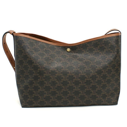 中古 セリーヌ ショルダーバッグ レディース ブランド CELINE トリオンフキャンバス ソフト ショッパーバッグ 123912GXC.04LU ブラウン USDCE121371011