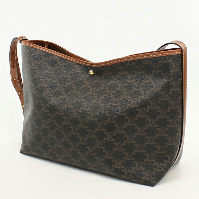 中古 セリーヌ ショルダーバッグ レディース ブランド CELINE トリオンフキャンバス ソフト ショッパーバッグ 123912GXC.04LU ブラウン USDCE121371011