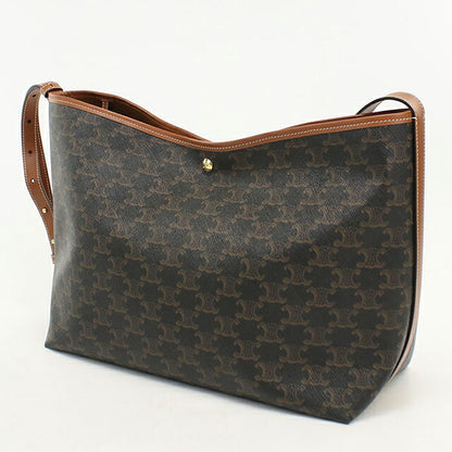 中古 セリーヌ ショルダーバッグ レディース ブランド CELINE トリオンフキャンバス ソフト ショッパーバッグ 123912GXC.04LU ブラウン USDCE121371011