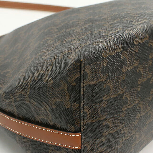 中古 セリーヌ ショルダーバッグ レディース ブランド CELINE トリオンフキャンバス ソフト ショッパーバッグ 123912GXC.04LU ブラウン USDCE121371011