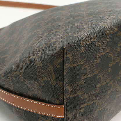 中古 セリーヌ ショルダーバッグ レディース ブランド CELINE トリオンフキャンバス ソフト ショッパーバッグ 123912GXC.04LU ブラウン USDCE121371011