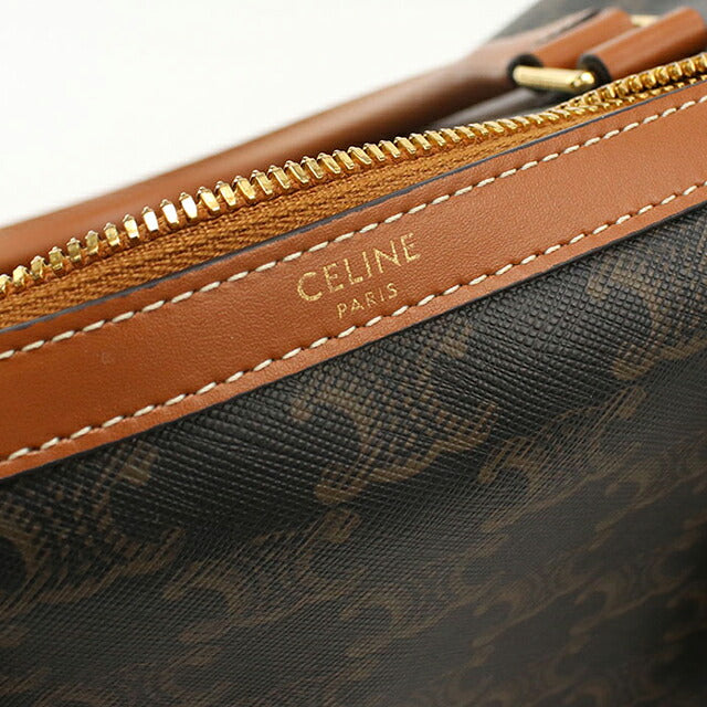 中古 セリーヌ ボストンバッグ レディース ブランド CELINE トリオンフキャンバス ラージ 119572CAS.04LU ブラウン USDCE121400011