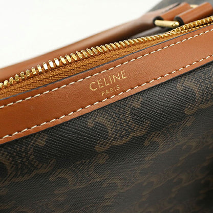 中古 セリーヌ ボストンバッグ レディース ブランド CELINE トリオンフキャンバス ラージ 119572CAS.04LU ブラウン USDCE121400011