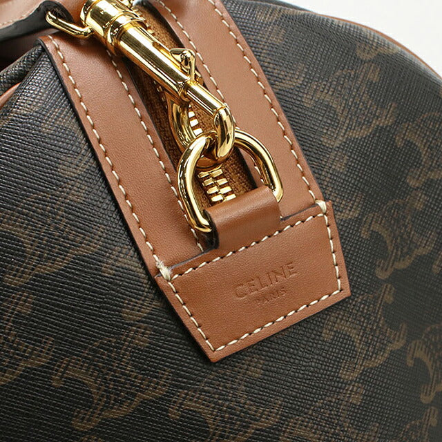 中古 セリーヌ ボストンバッグ レディース ブランド CELINE トリオンフキャンバス ラージ 119572CAS.04LU ブラウン USDCE121400011