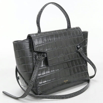 中古 セリーヌ ハンドバッグ レディース ブランド CELINE ベルトバッグ ナノ 2WAY 18990 グレー USDCE121544011