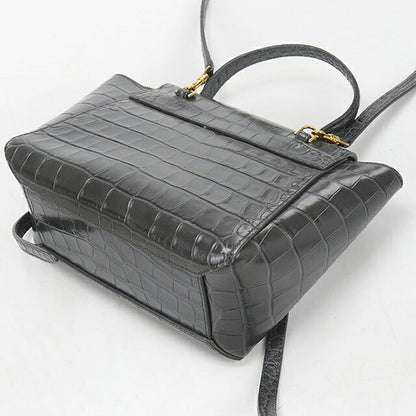 中古 セリーヌ ハンドバッグ レディース ブランド CELINE ベルトバッグ ナノ 2WAY 18990 グレー USDCE121544011