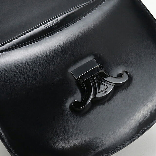 中古 セリーヌ ショルダーバッグ レディース ブランド CELINE トリオンフ ミディアム ブザス ブラック USDCE121586011