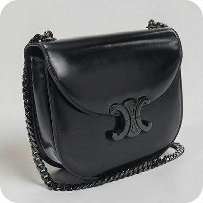 二手 Celine 单肩包 女装品牌 CELINE Triomphe 中号 Bouzas 黑色 USDCE121586011