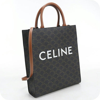 二手Celine手提包女装品牌CELINE Triomphe帆布小立盖19154棕色USDCE121700011