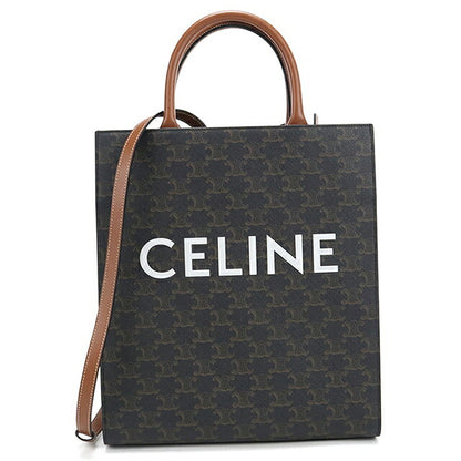 二手Celine手提包女装品牌CELINE Triomphe帆布小立盖19154棕色USDCE121700011