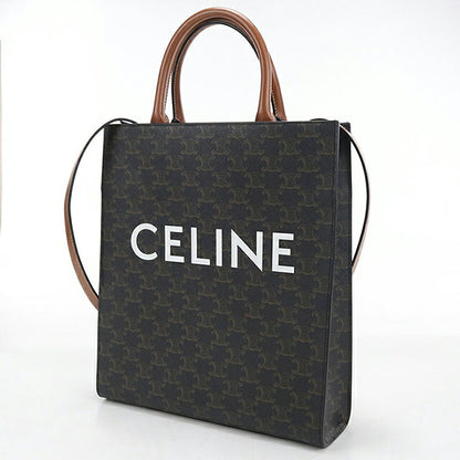 二手Celine手提包女装品牌CELINE Triomphe帆布小立盖19154棕色USDCE121700011