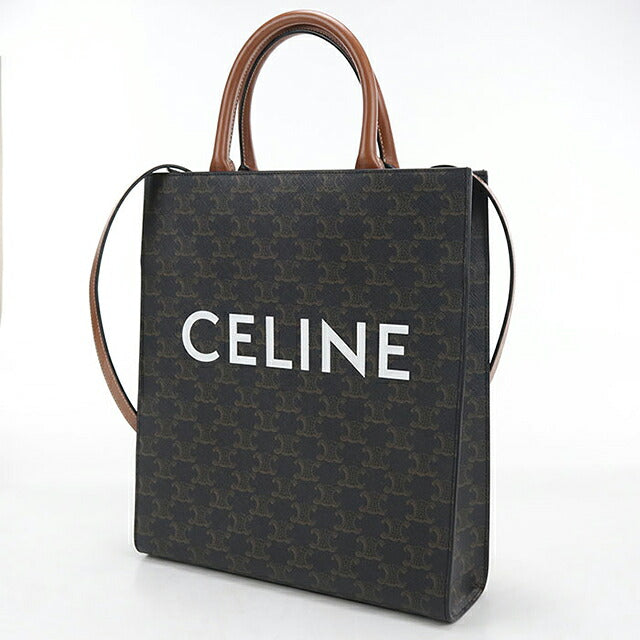 二手Celine手提包女装品牌CELINE Triomphe帆布小立盖19154棕色USDCE121700011