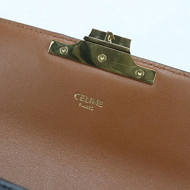 中古 セリーヌ ショルダーバッグ レディース ブランド CELINE トリオンフキャンバス チェーン 197992DQW ブラウン USDCE121704011