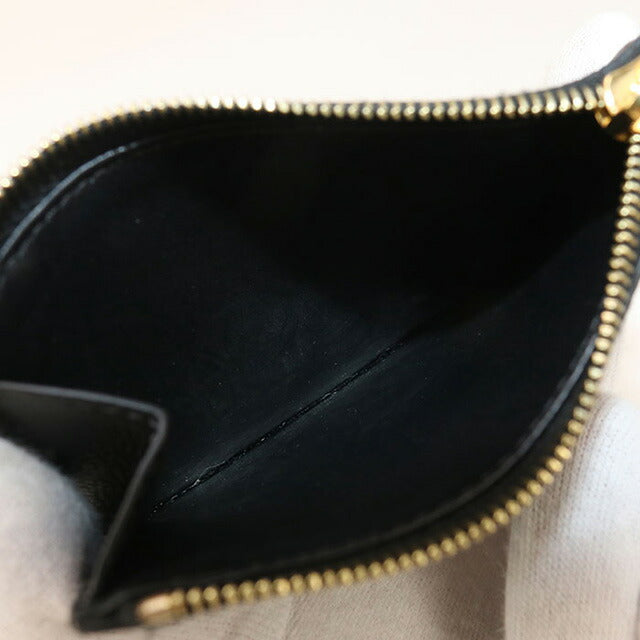 中古 セリーヌ 小銭入れ レディース ブランド CELINE トリオンフ チャーム ジップ付きカードホルダー 10M083FVO 38NO ブラック 財布 USDCE95130011