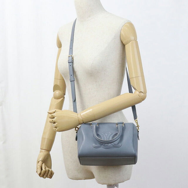 中古 セリーヌ ハンドバッグ レディース ブランド CELINE スモール ボストン ブルー バッグ USDCE96359011