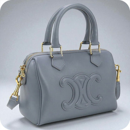 中古 セリーヌ ハンドバッグ レディース ブランド CELINE スモール ボストン ブルー バッグ USDCE96359011