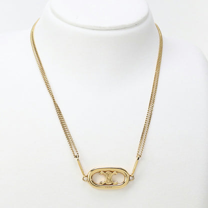 中古 セリーヌ ネックレス レディース ブランド CELINE マイヨン トリオンフ 46S896BRA 35OR ゴールド アクセサリー USDCE96649011