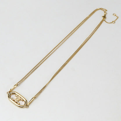 中古 セリーヌ ネックレス レディース ブランド CELINE マイヨン トリオンフ 46S896BRA 35OR ゴールド アクセサリー USDCE96649011