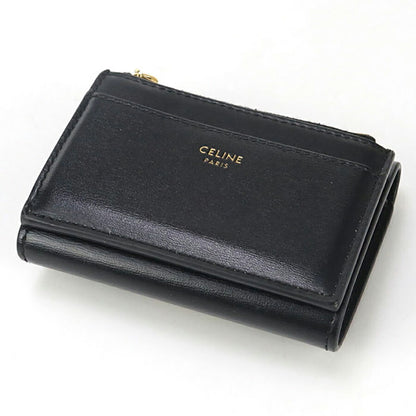 中古 セリーヌ 三折財布 レディース ブランド CELINE トリオンフ コンパクトウォレット 10I65 3DPV 38NO ブラック 財布 USDCE96687011