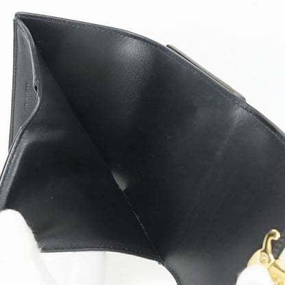 中古 セリーヌ 三折財布 レディース ブランド CELINE トリオンフ コンパクトウォレット 10I65 3DPV 38NO ブラック 財布 USDCE96687011