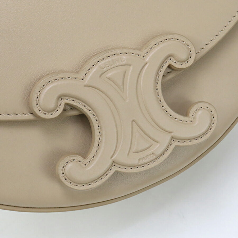 中古 セリーヌ 斜め掛け ショルダーバッグ レディース ブランド CELINE キュイル トリオンフ ブザス 11123 3DU3 03ND ベージュ バッグ USDCE96792011