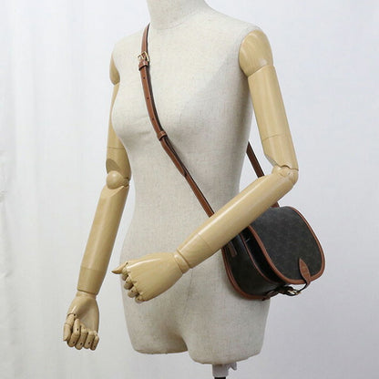 中古 セリーヌ 斜め掛け ショルダーバッグ レディース ブランド CELINE トリオンフキャンバス ミディアムフォルコ レザー 19150 2BZJ 04LU USDCE96812011
