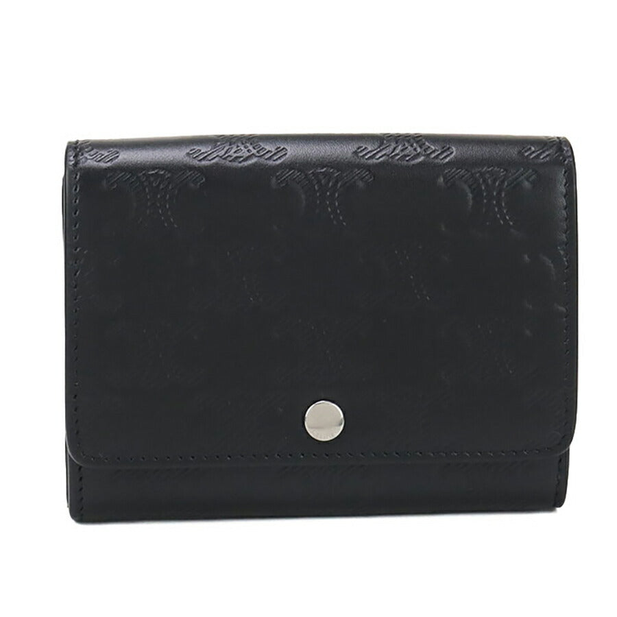 中古 セリーヌ 名刺入れ ユニセックス ブランド CELINE トリオンフ ビジネスカードホルダー 10M24 3FQD 38SI ブラック 小物 USDCE96982011
