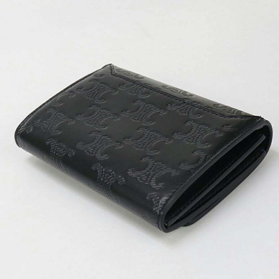 中古 セリーヌ 名刺入れ ユニセックス ブランド CELINE トリオンフ ビジネスカードホルダー 10M24 3FQD 38SI ブラック 小物 USDCE96982011