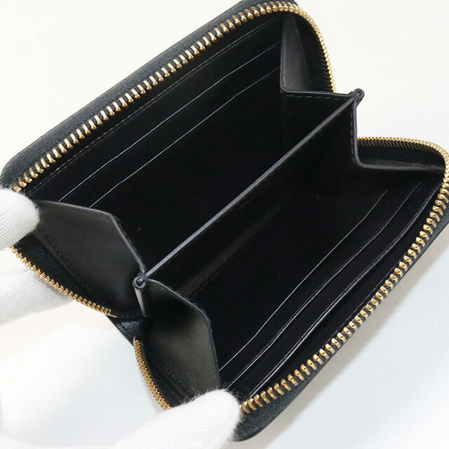 中古 セリーヌ 小銭入れ レディース ブランド CELINE キュイル トリオンフ ジップ コインパース ブラック 財布 USDCE97246011