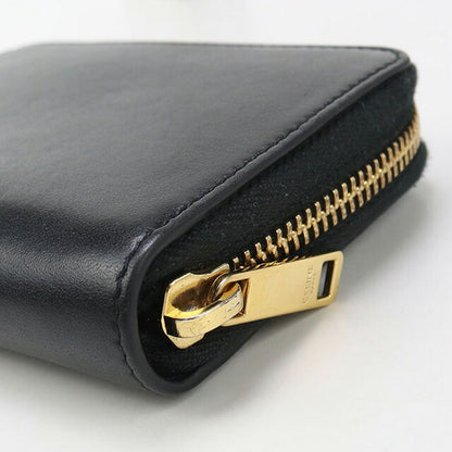 中古 セリーヌ 小銭入れ レディース ブランド CELINE キュイル トリオンフ ジップ コインパース ブラック 財布 USDCE97246011